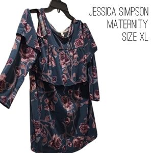 Jessica simpson maternity long sleeve blouse, size XL. Like new!